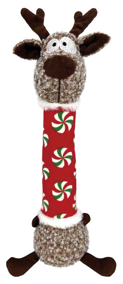 Kong Holiday Shakers Luvs Reindeer Plush Dog Toy 17 in