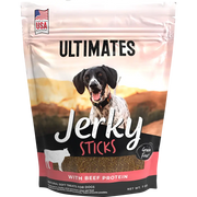 Ultimates Grain-Free Jerky Sticks with Beef Protein Soft Dog Treats 7 oz
