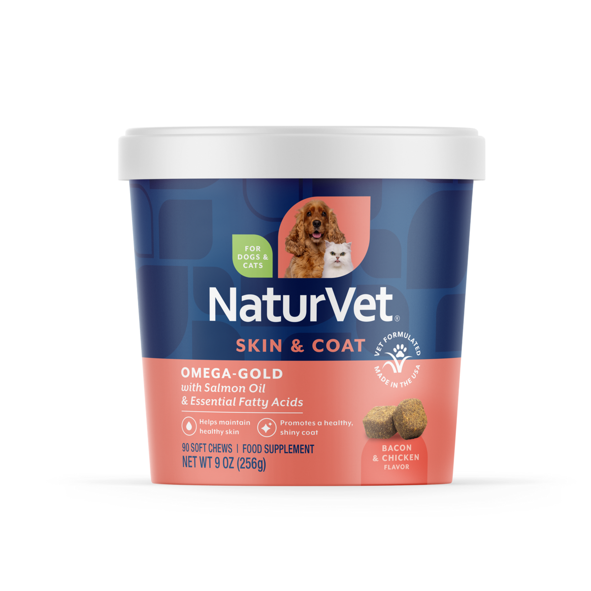 Naturvet Omega Gold Plus Salmon Oil Dog Soft Chews 90 ct