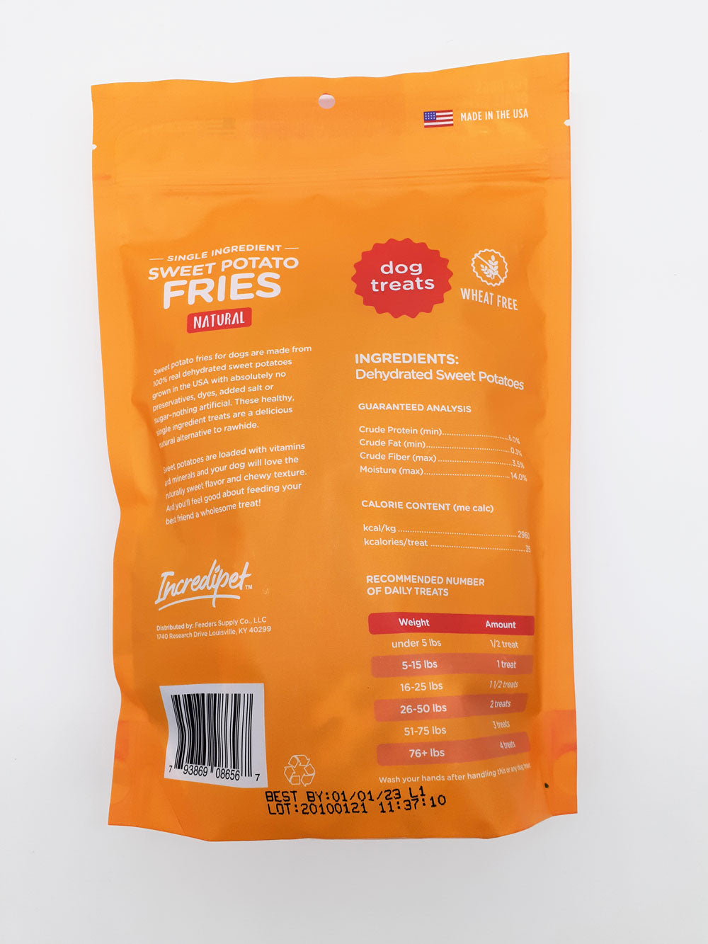 Incredipet Sweet Potato Fries Dog Treats 8 oz