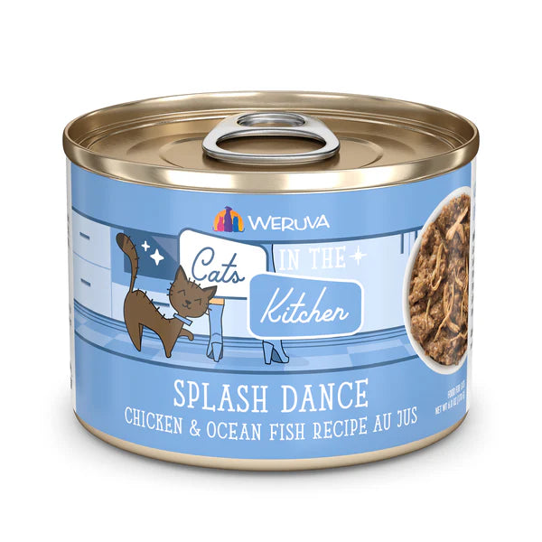 Weruva Cats in the Kitchen Splash Dance Chicken & Ocean Fish Au Jus Grain-Free Canned Cat Food
