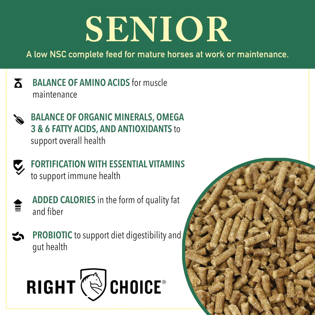 Kalmbach Feeds Right Choice 14% Senior Pellet Horse Feed 50 lb