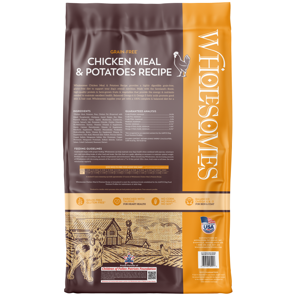 Wholesomes Grain-Free Chicken Meal & Potatoes Formula Dry Dog Food 35 lb