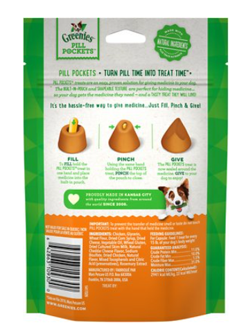 Greenies Pill Pockets for Capsules, Cheese Flavor for Dogs