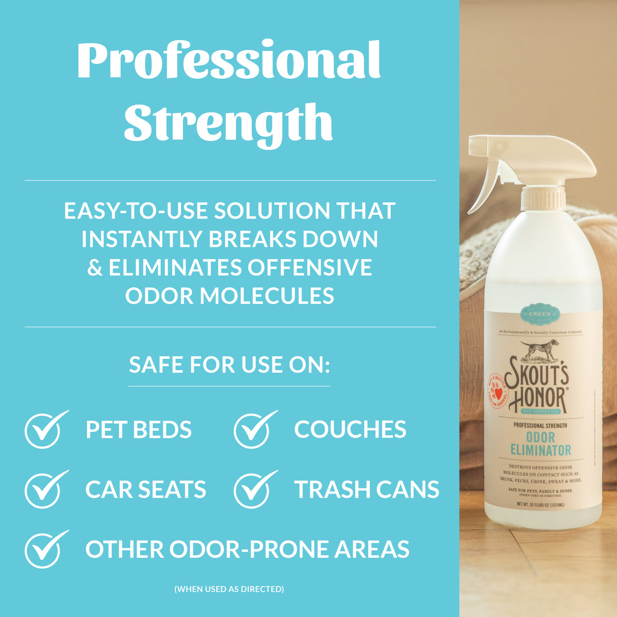 Skout's Honor Professional Strength Pet Odor Eliminator Spray 35 oz