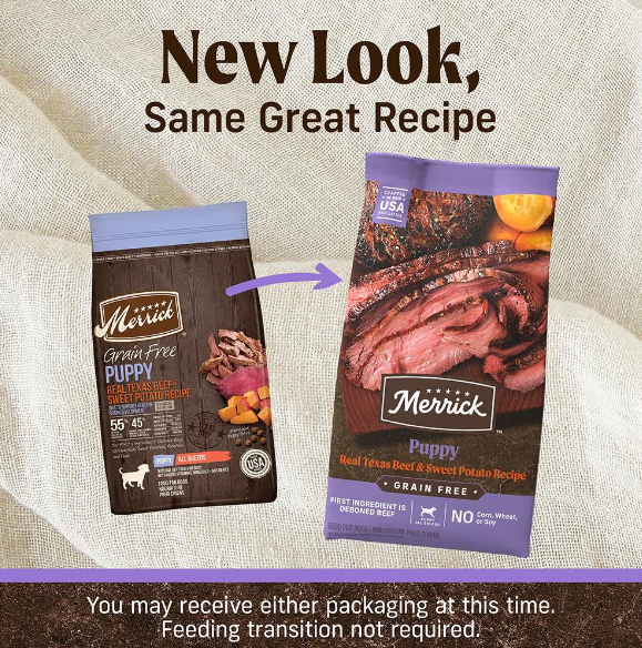 Merrick Grain-Free Puppy Real Texas Beef & Sweet Potato Recipe Dry Dog Food