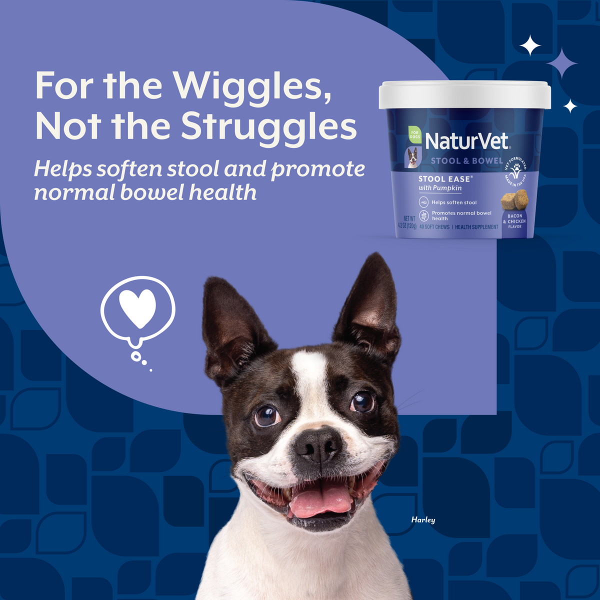 Naturvet Stool Ease Soft Chews Digestive Supplement for Dogs 40 ct