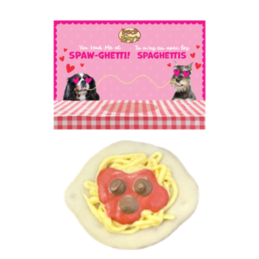 Bosco & Roxy Fur Ever Valentine's Day Card Dog Treat Cookie