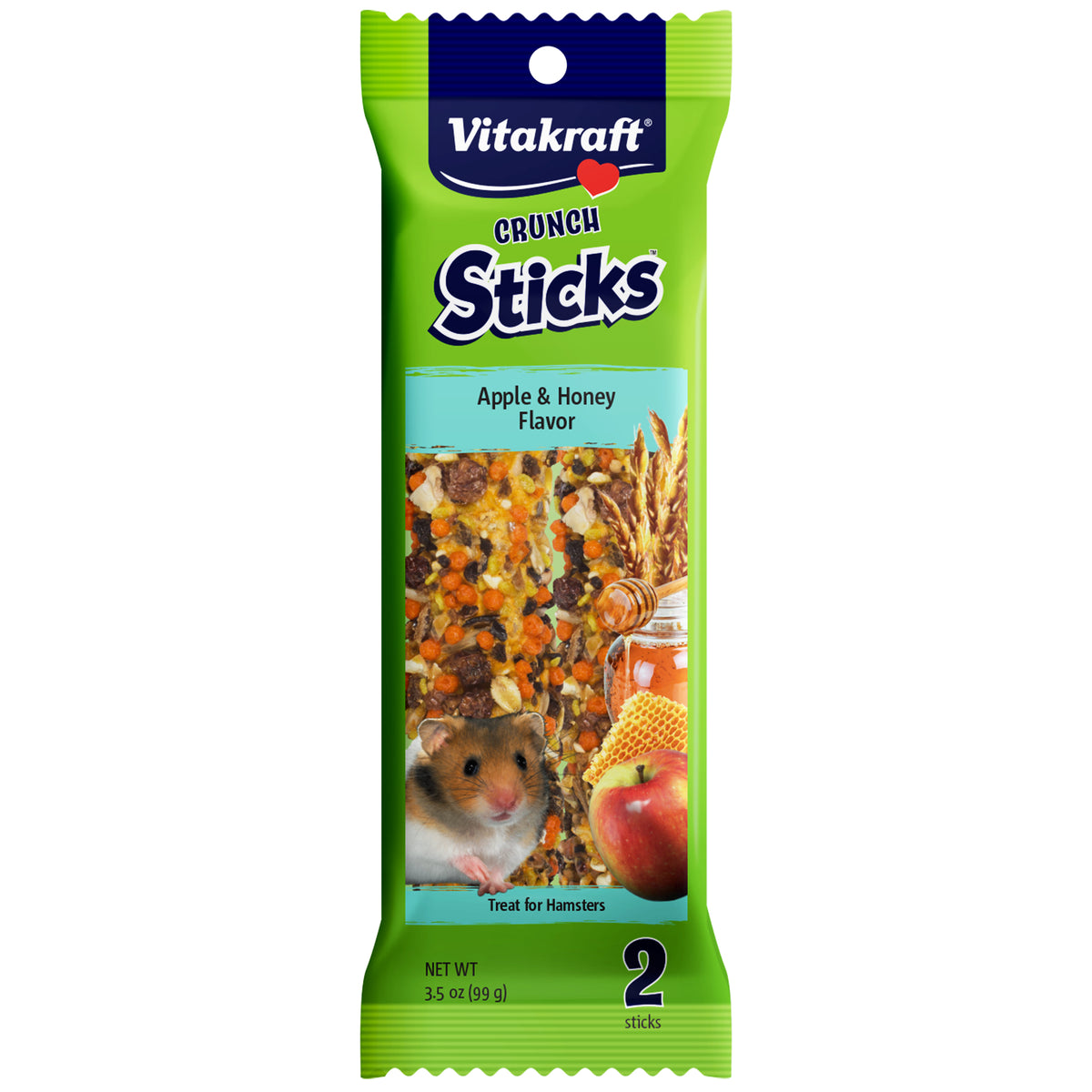 Vitakraft Crunch Sticks With Honey & Apple Flavor Hamster Treats 3.5 oz