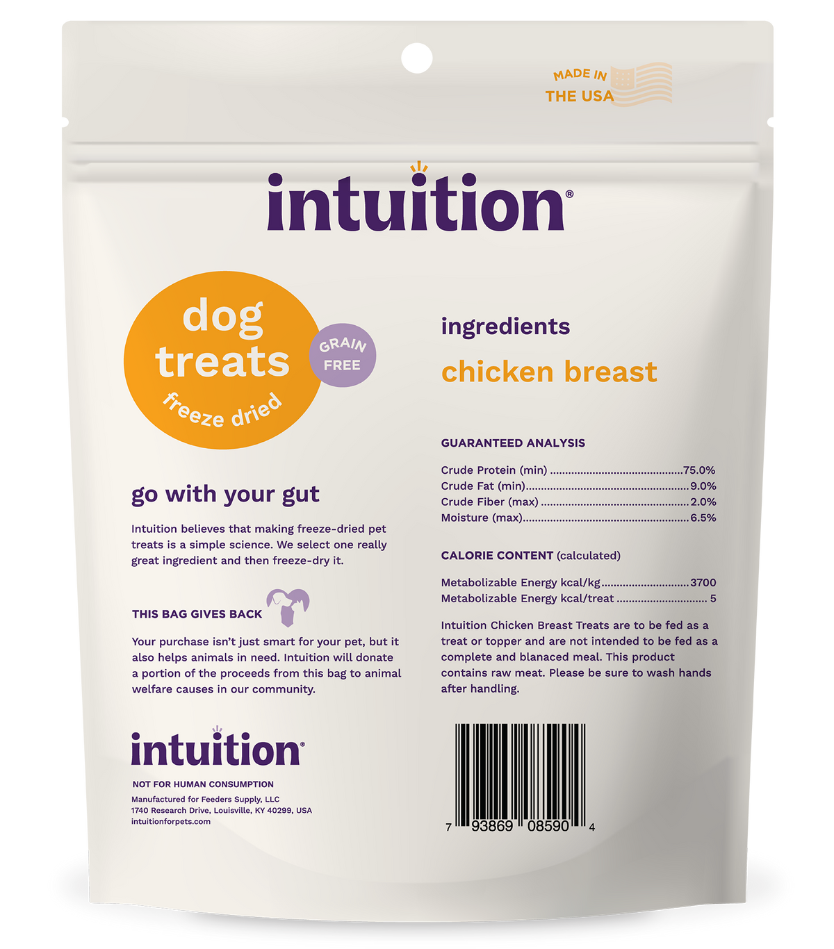 Intuition Freeze-Dried Chicken Breast Dog Treats 1.8 oz