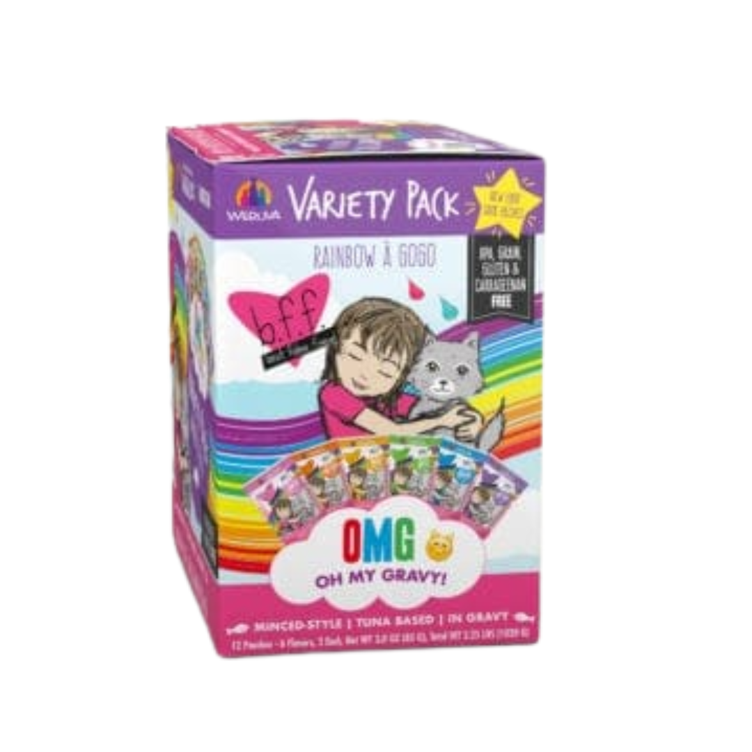 Weruva B.F.F. OMG! Rainbow A Gogo Wet Cat Food Variety Pack 12 ct ...