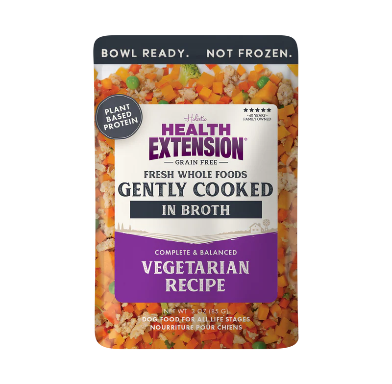 Health Extension Whole Foods Gently Cooked in Broth Grain Free Vegetarian Recipe Dog Food