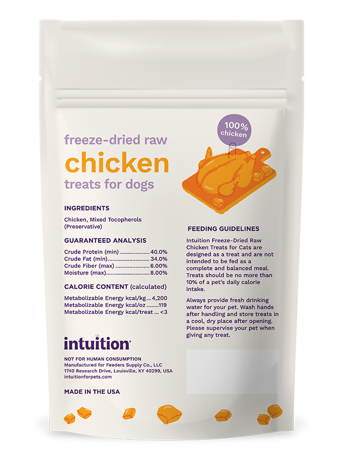 Intuition Freeze-Dried Raw Chicken Treats for Dogs 3 oz