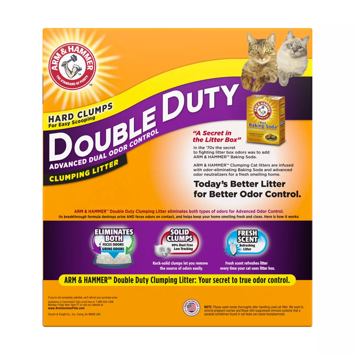 Arm & Hammer Double Duty Clumping Scented Advanced Odor Control Cat Litter 29 lb