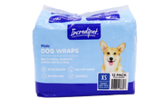 Incredipet Extra Small Disposable Male Dog Wraps 12 pk