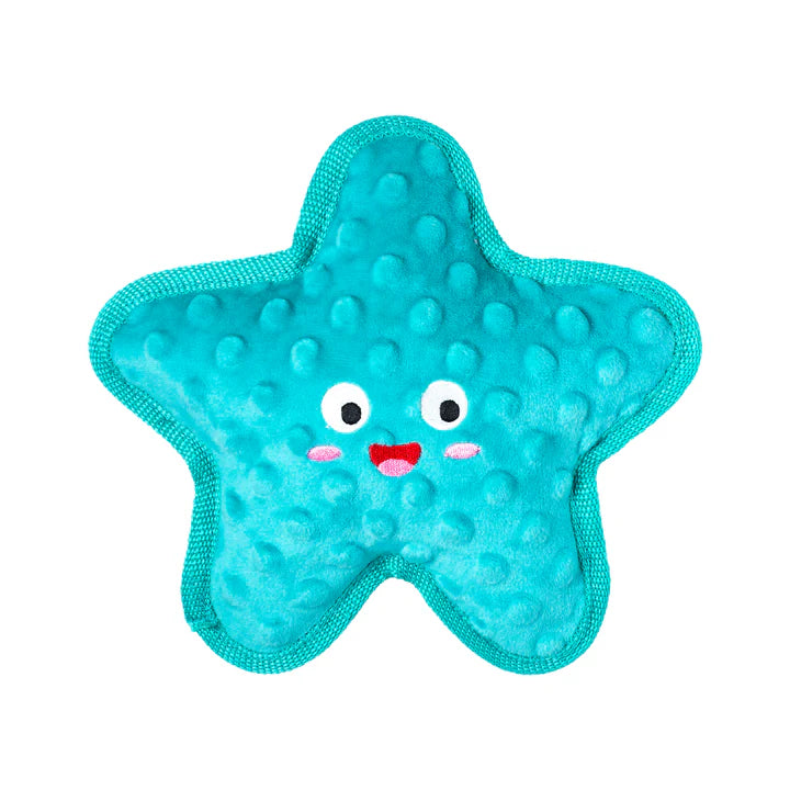 Pet Fringe Studio Summer I'm a Star Durable Plush Starfish Dog Toy 9 in