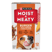 Purina Moist & Meaty Burger with Cheddar Cheese Soft Dog Food 12 pk