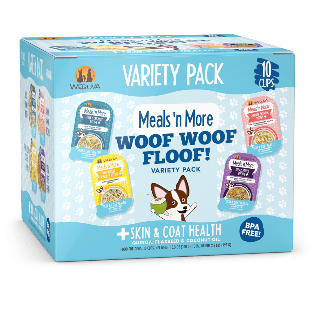 Weruva Meals 'N More WOOF WOOF FLOOF! + Skin & Coat Health Variety Pack Wet Dog Food 10 ct