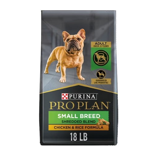 Purina Pro Plan Shredded Blend Chicken & Rice Formula Small Breed Dry Dog Food 18 lb