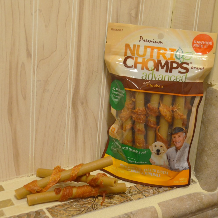 Scott Pet Nutri Chomps Advanced Real Chicken Rawhide-Free Twists Dog Treats 4 ct