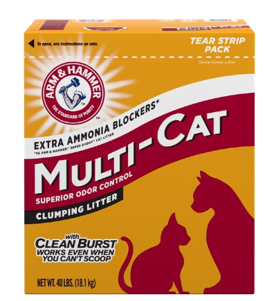 Arm & Hammer Multi-Cat Strength Clumping Cat Litter 40 lb