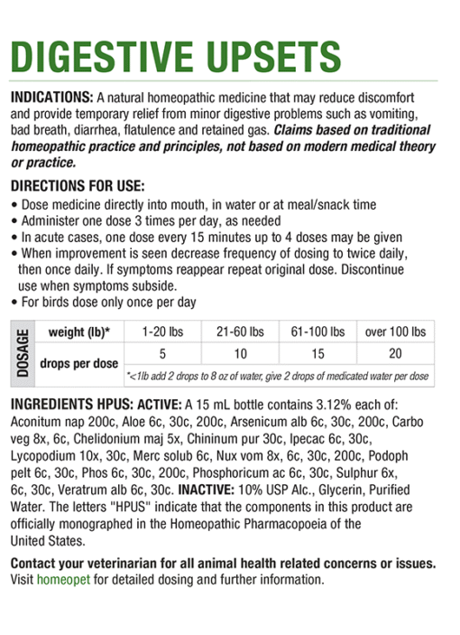 Homeopet Digestive Upsets Multispecies Formula