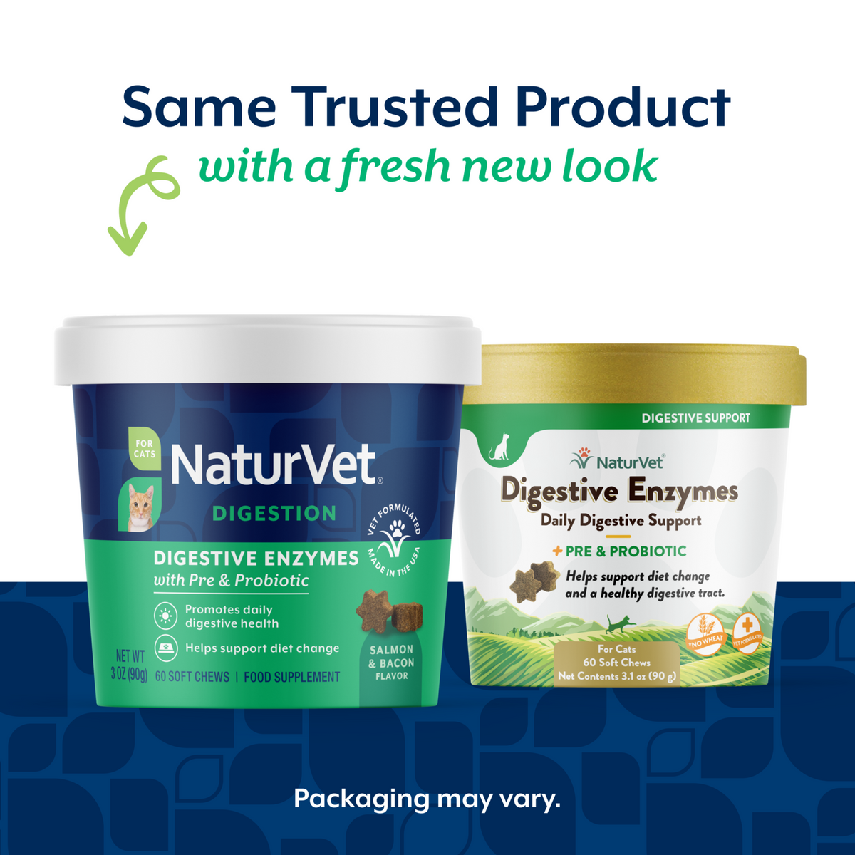 Naturvet Digestive Enzymes Plus Probiotic Cat Soft Chews Supplement 60 ct