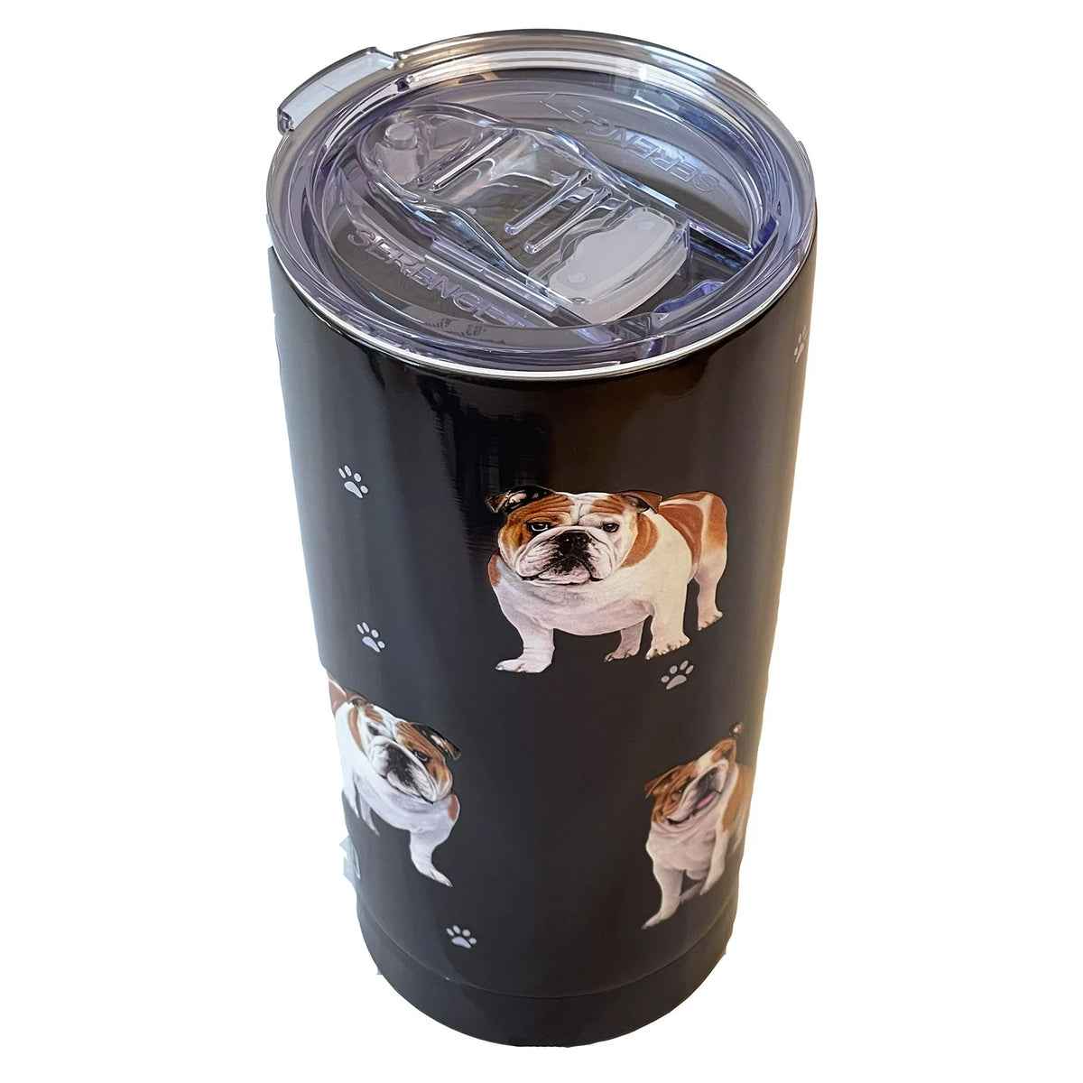 E & S Imports Serengeti Bulldog Stainless Steel, Vacuum Insulated Tumbler with Spill Proof Lid 20 oz