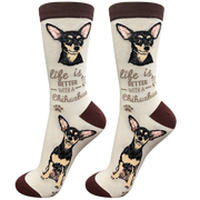E & S Imports Life is Better With a Black Chichuahua Socks