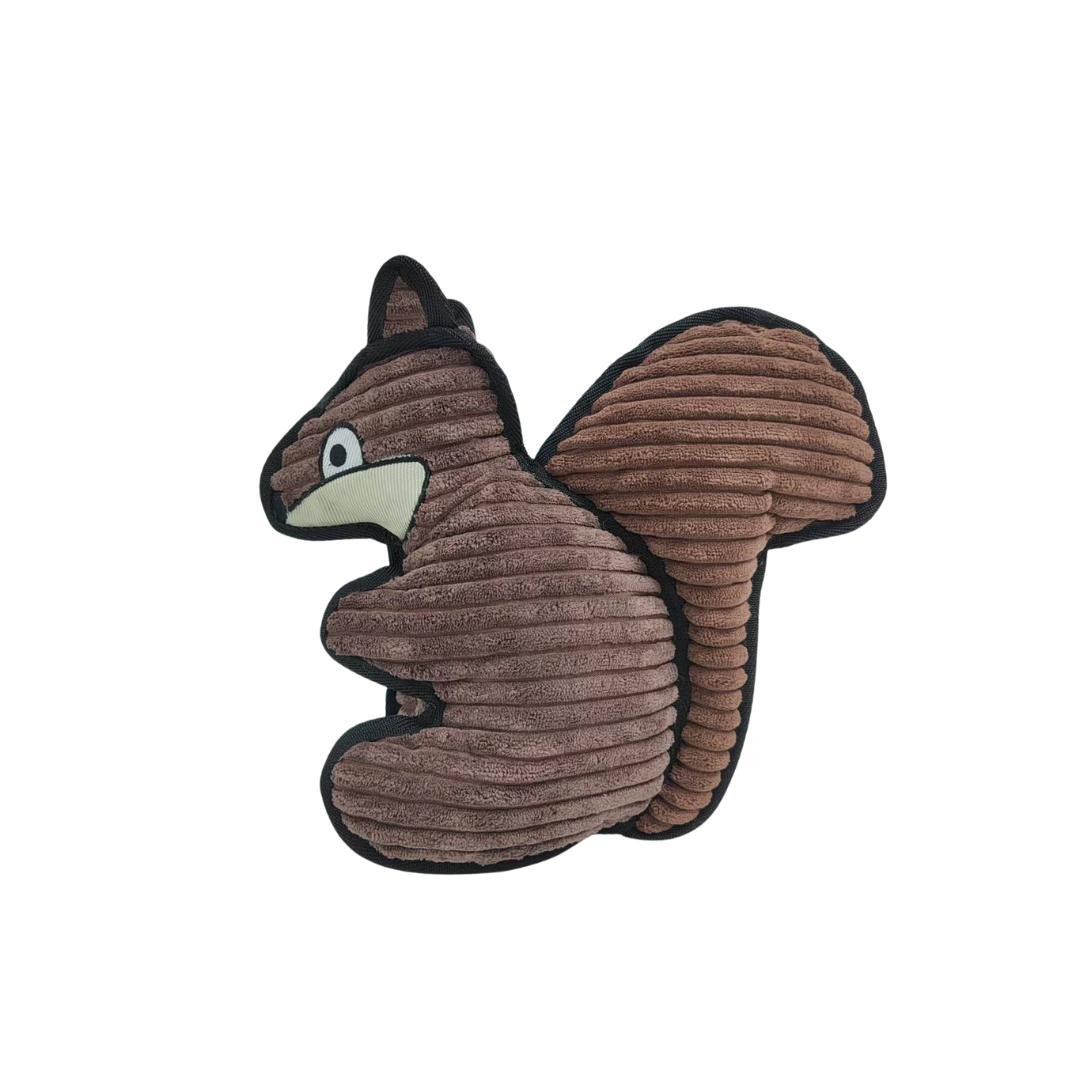 Pet Obsession Ruff N Roll Durable Plush Dog Toy- Squirrel 12 in