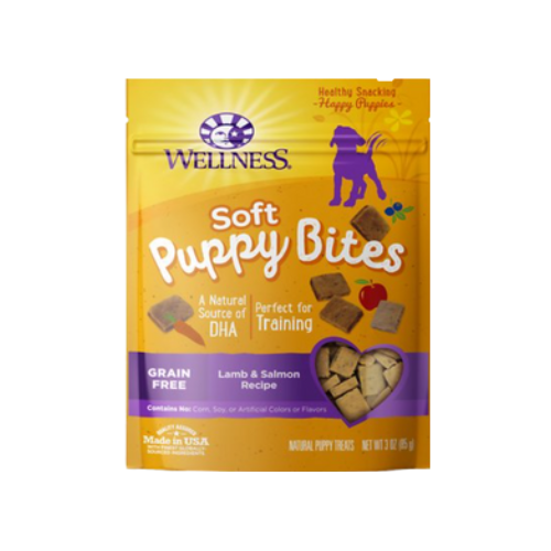 Wellness Soft Puppy Bites Lamb & Salmon Recipe Grain-Free Dog Treats 3 oz