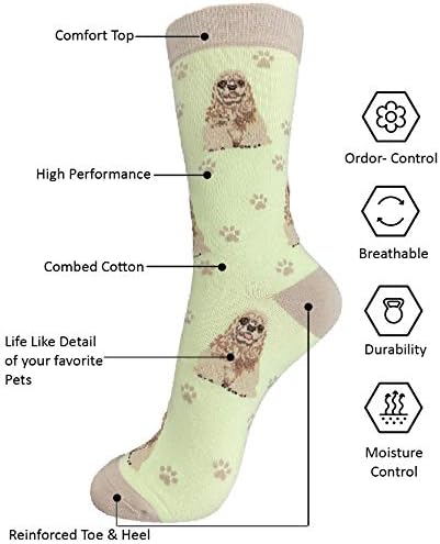E & S Imports Pet Lover Socks Cocker Spaniel Dog, Unisex, One Size Fits Most