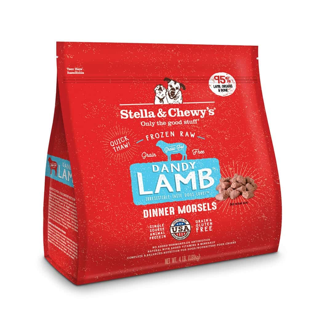 Stella & Chewy's Dandy Lamb Frozen Raw Dinner Morsels for Dogs 4 lb