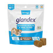 Glandex Dog Anal Gland Support Soft Chews with Pumpkin, Digestive Enzymes, Probiotics & Fiber Supplement Boot The Scoot Peanut Butter Flavored