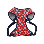 Coastal Pet Products Ribbon Designer Wrap Adjustable Dog Harness- Red with Paws