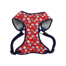 Coastal Pet Products Ribbon Designer Wrap Adjustable Dog Harness- Red with Paws