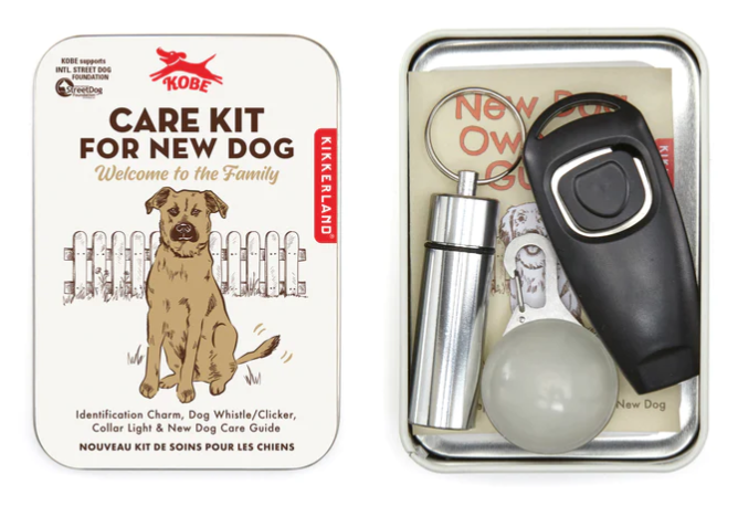 Kikkerland Welcome to the Family Care Kit for New Dog