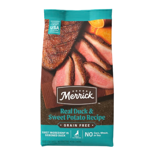 Merrick Grain-Free Adult Real Duck & Sweet Potato Recipe Dry Dog Food 22 lb