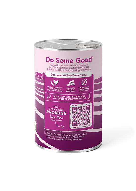 Open Farm Grain-Free Chicken & Salmon Pate Recipe Canned Dog Food