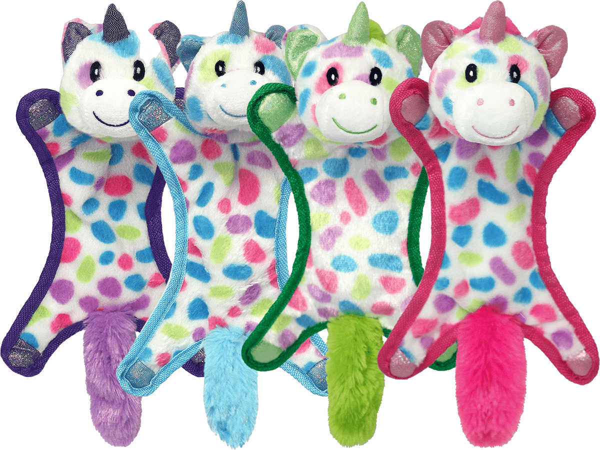 Incredipet Ball Head Unicorn Dog Toy, Assorted