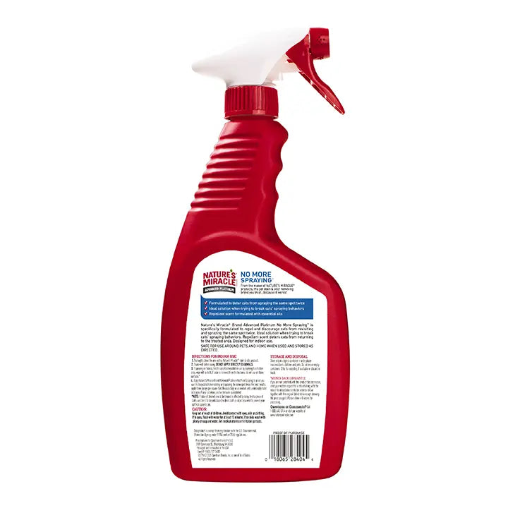 Nature's Miracle Advanced Platinum No More Spraying for Indoor Cat Training 24 oz