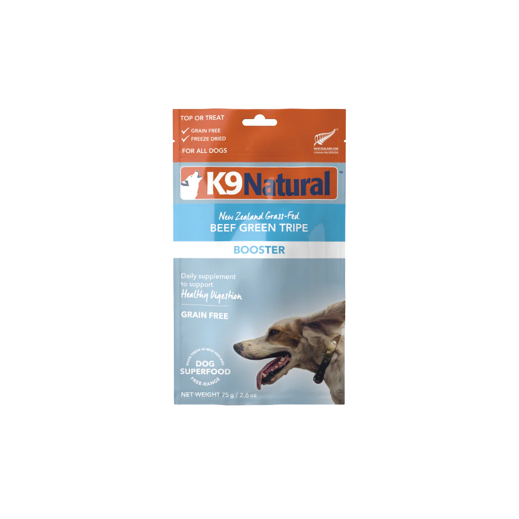 Natural Pet Food K9 Natural Freeze-Dried Beef Green Tripe Digestive Health Supplement Booster for Dogs 2 oz