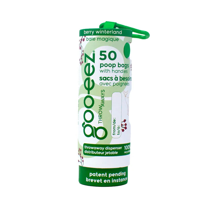 Goo-eez Throwaways Poop Bag Dispenser- Berry Winterland Scented 50 ct