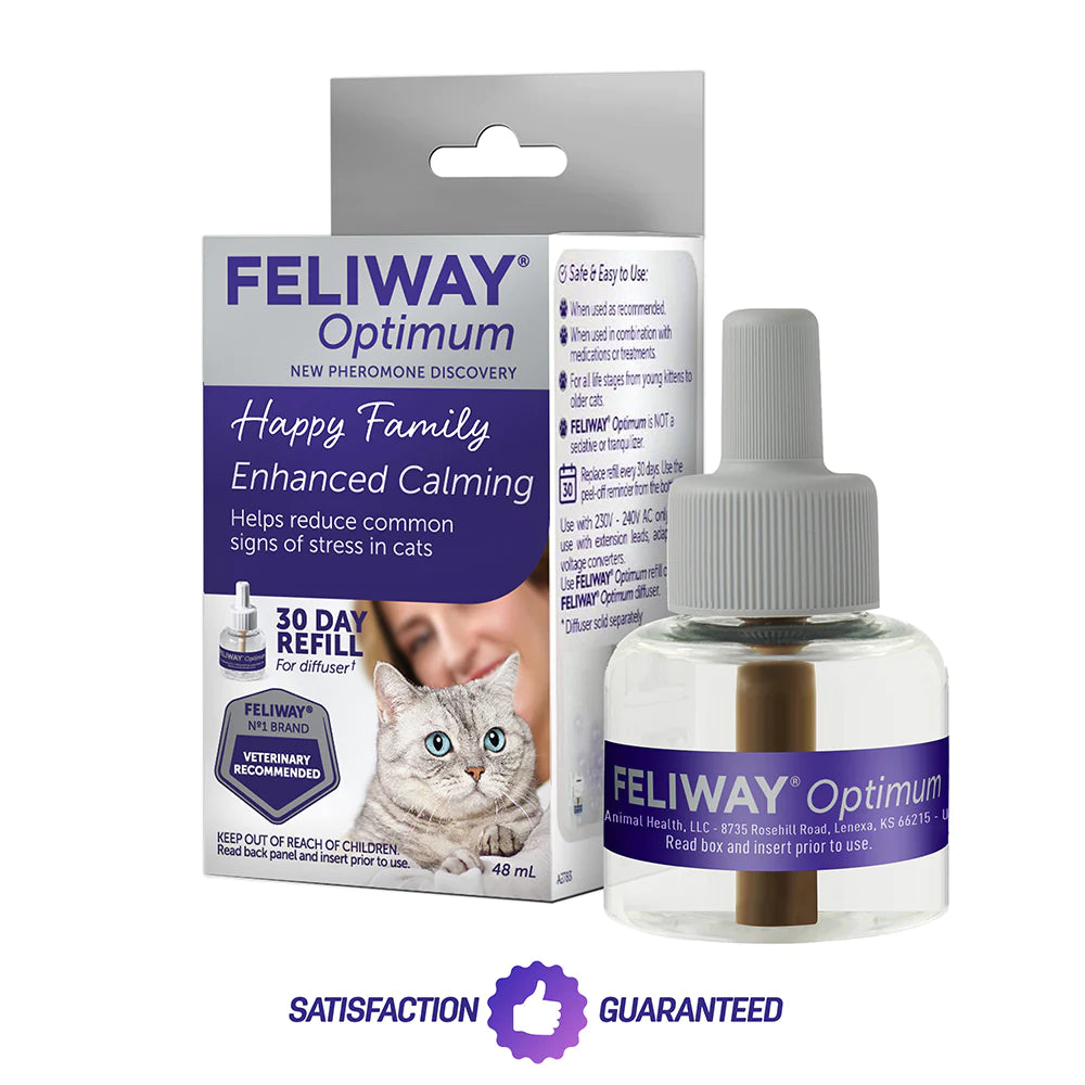 Thunderworks Feliway Optiumum Enhanced Calming Diffuser 30 Day Refill for Cats