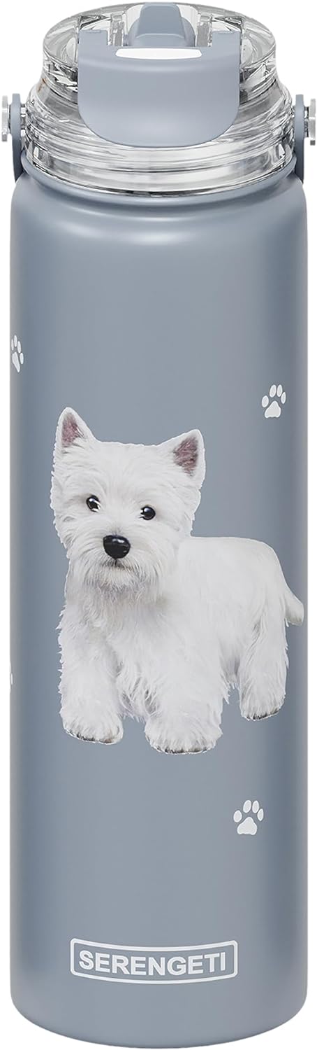 E & S Imports Serengeti Westie Stainless Steel Water Bottle 24 oz