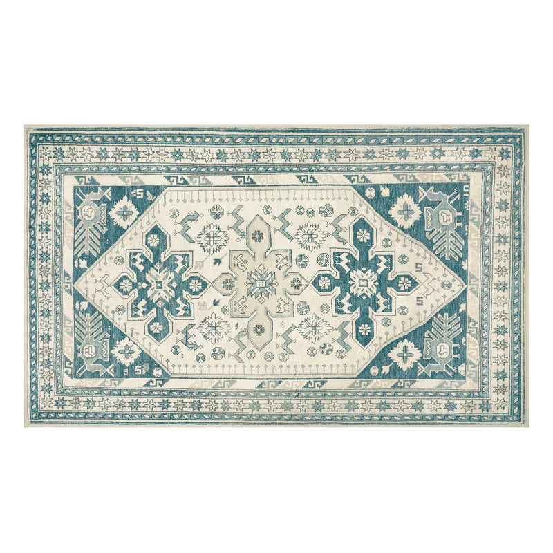 Crystal Art Gallery My Magic Carpet Washable Area Rug- Saraz Teal 3 x 5 ft