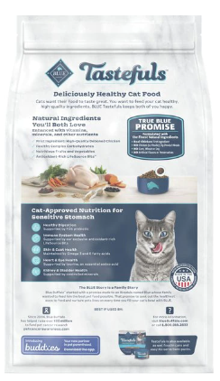 Blue Buffalo Sensitive Stomach Natural Chicken & Brown Rice Recipe With Prebiotics Dry Cat Food