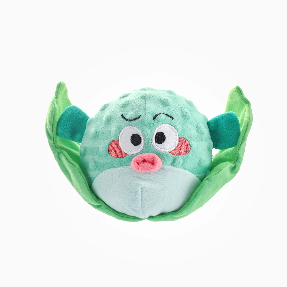 Hugsmart Summer Ocean Pals Puffer Fish Durable Plush Dog Toy 6.5 in