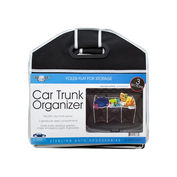 Kole Imports 3-Section Auto Trunk Organizer