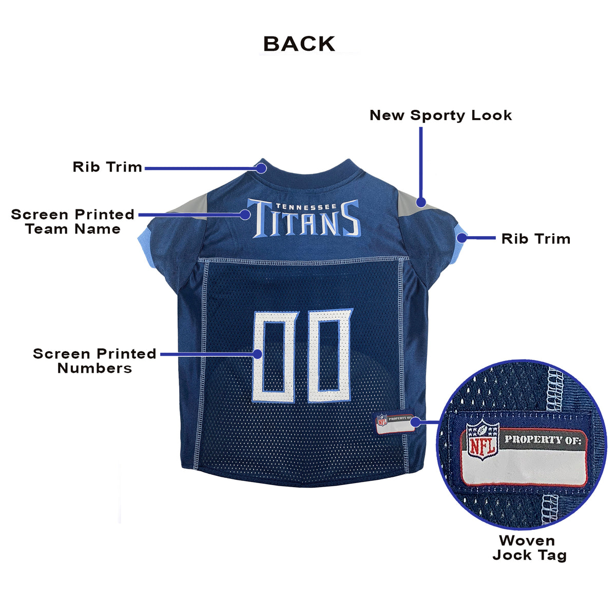 Pets First Tennessee Titans Mesh Dog Jersey